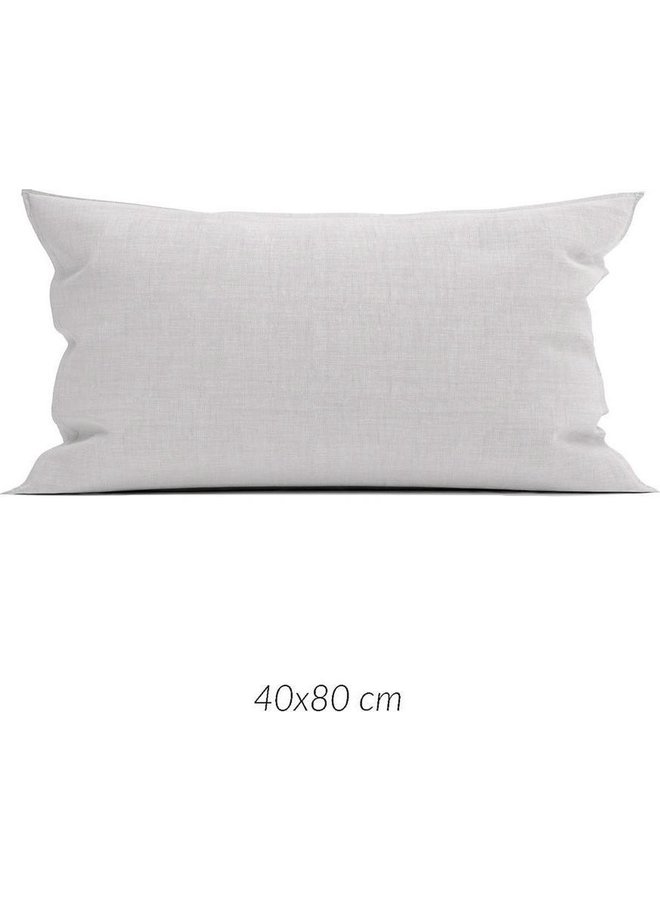 Sierkussenhoezen Lino (Set van 2) Dove Grijs - 40x80 - Katoen