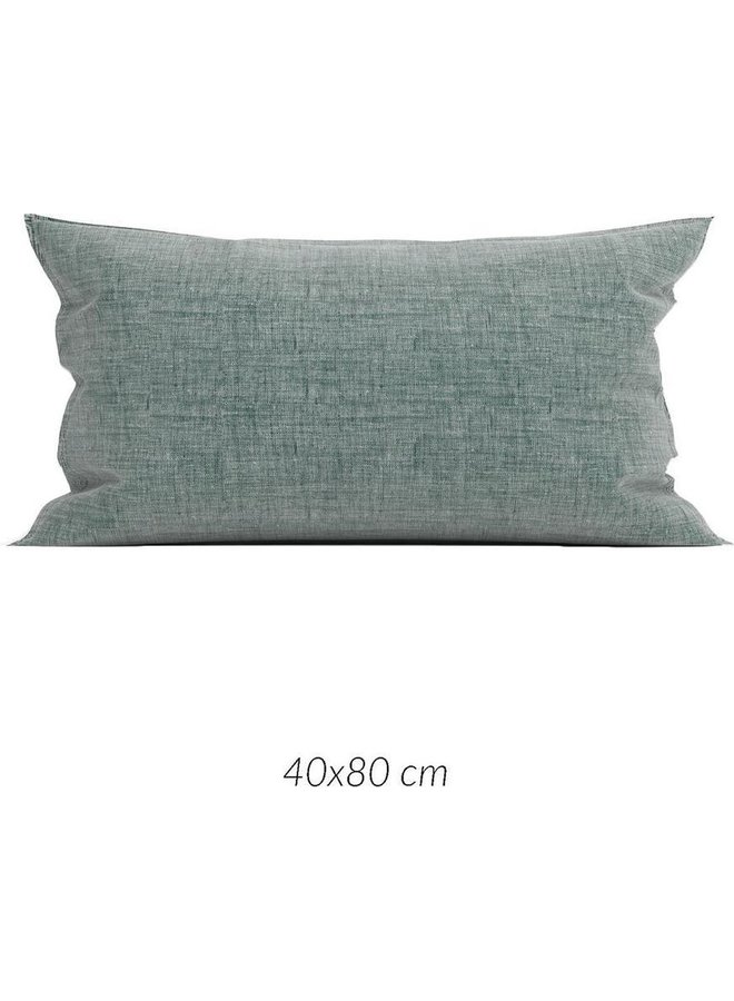 ZO! Home Sierkussenhoezen Lino (Set van 2) Emerald Groen - 40x80 - Katoen