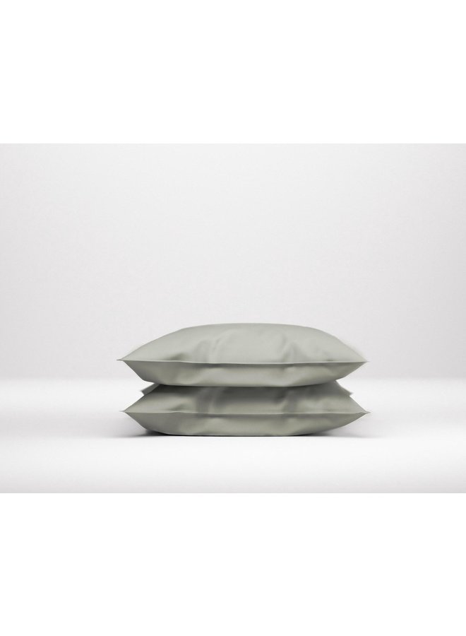 ZO! Home Sierkussenhoezen Satinado (Set Van 2) Iron Grijs - 50x50 - Katoensatijn