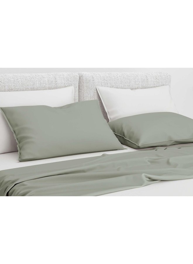 ZO! Home Sierkussenhoezen Satinado (Set Van 2) Iron Grijs - 50x50 - Katoensatijn