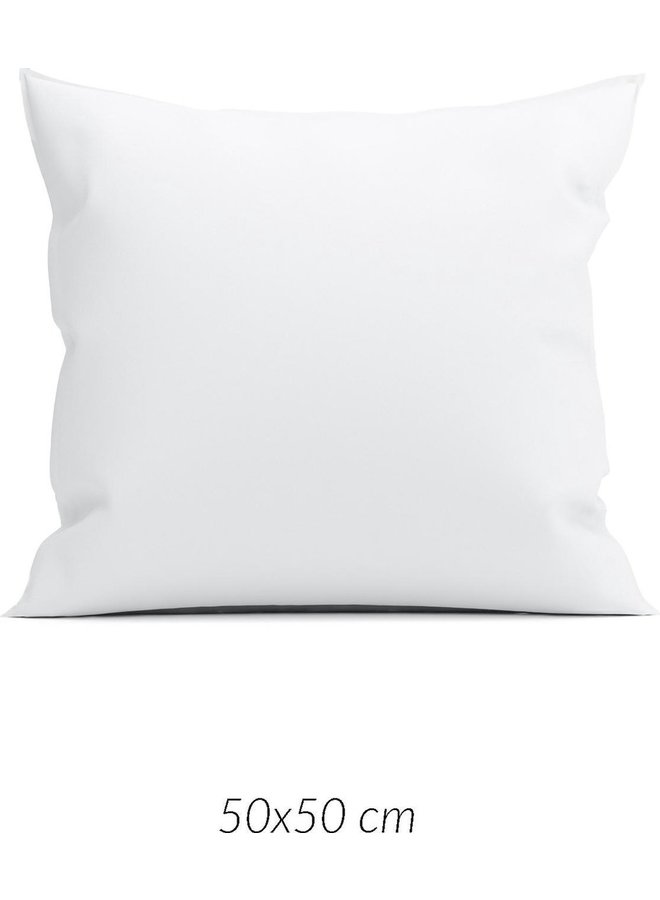 ZO! Home Sierkussenhoes Satinado Wit - Set Van 2 - 50x50 - Katoensatijn