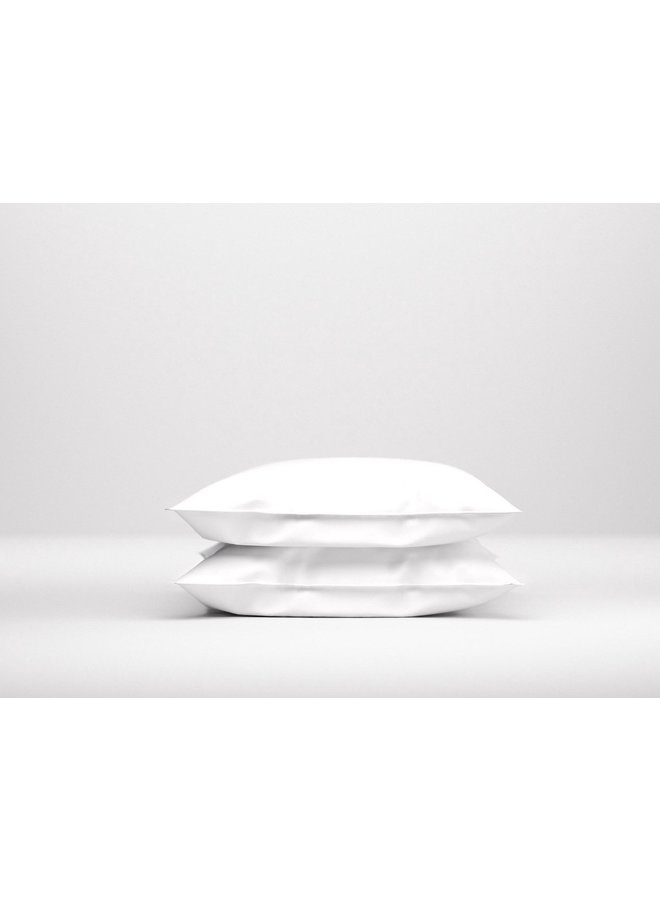 ZO! Home Sierkussenhoes Satinado Wit - Set Van 2 - 50x50 - Katoensatijn