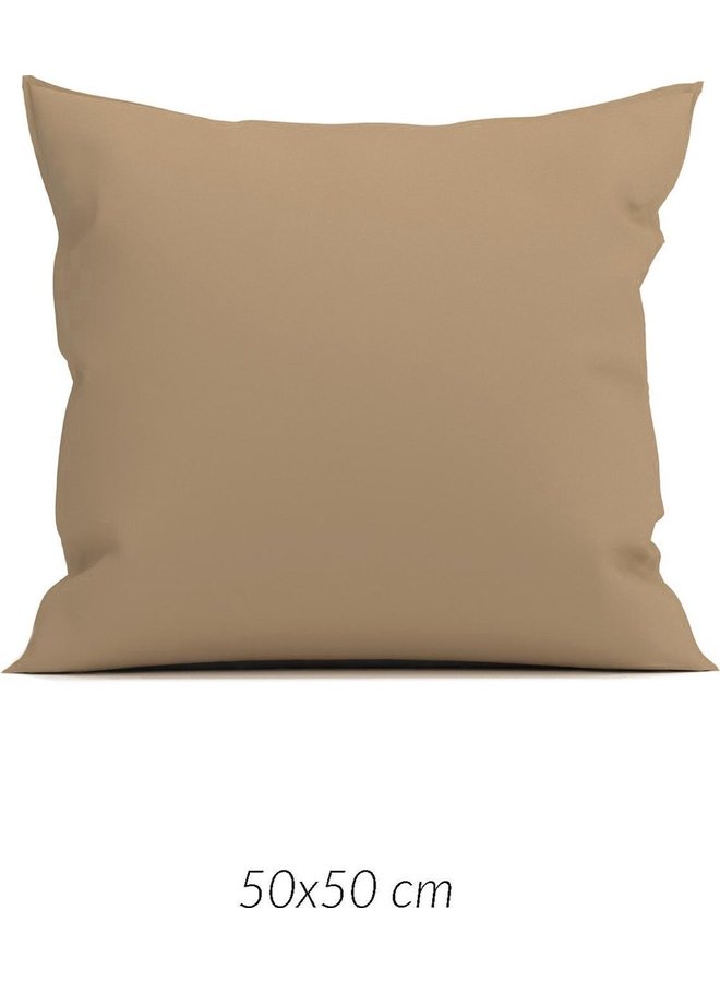 ZO! Home Sierkussenhoezen Satinado (Set Van 2) Praline Bruin - 50x50 - Katoensatijn