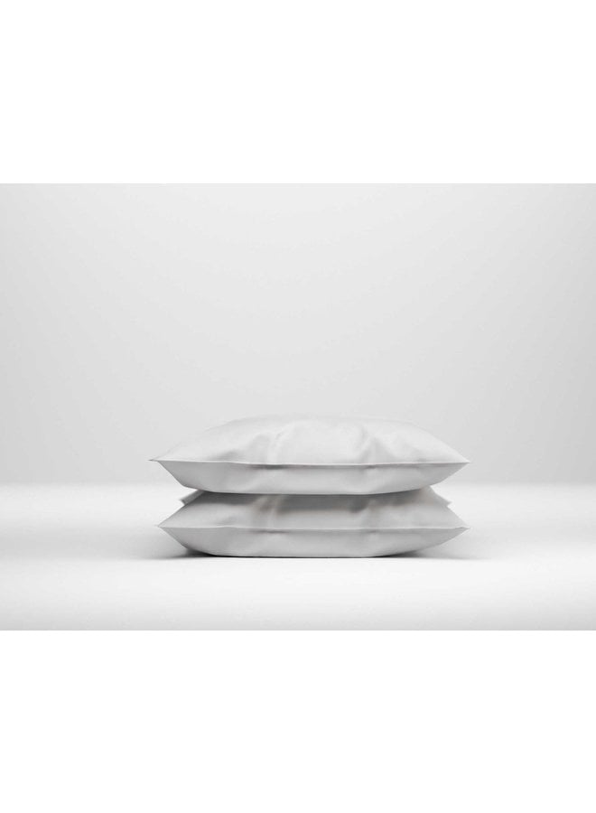 ZO! Home Sierkussenhoes Satinado Lichtgrijs - Set Van 2 - 50x50 - Katoensatijn