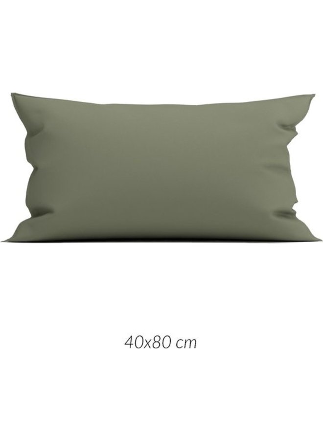 ZO! Home Sierkussenhoezen Satinado (Set Van 2) Army Groen - 40x80 - Katoensatijn