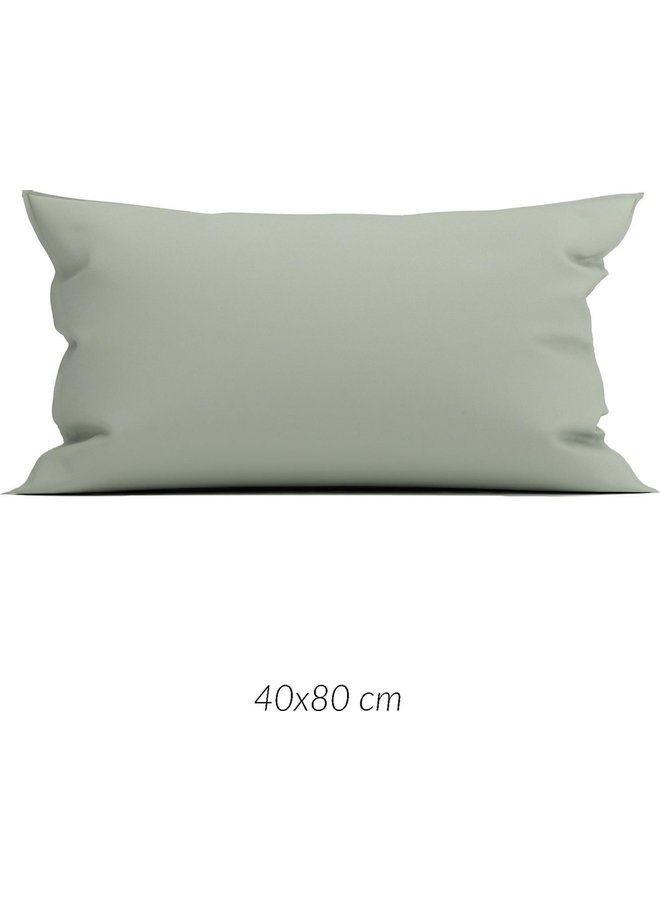 ZO! Home Sierkussenhoezen Satinado (Set Van 2) Ash Grijs - 40x80 - Katoensatijn