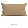 ZO! Home Sierkussenhoezen Satinado (Set Van 2) Praline Bruin - 40x80 - Katoensatijn