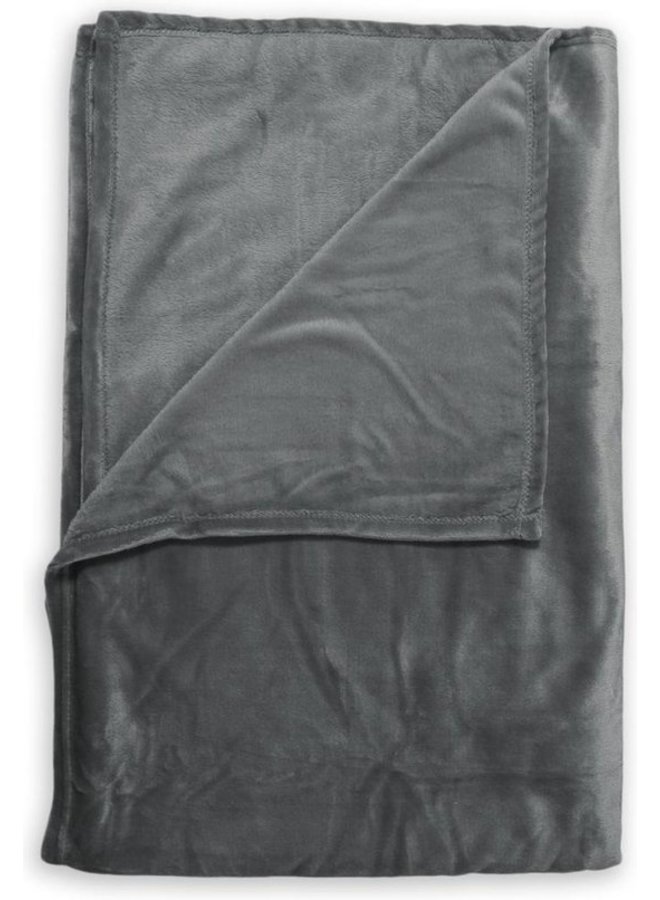 Plaid Cara Antraciet - 140x200 - Polyester