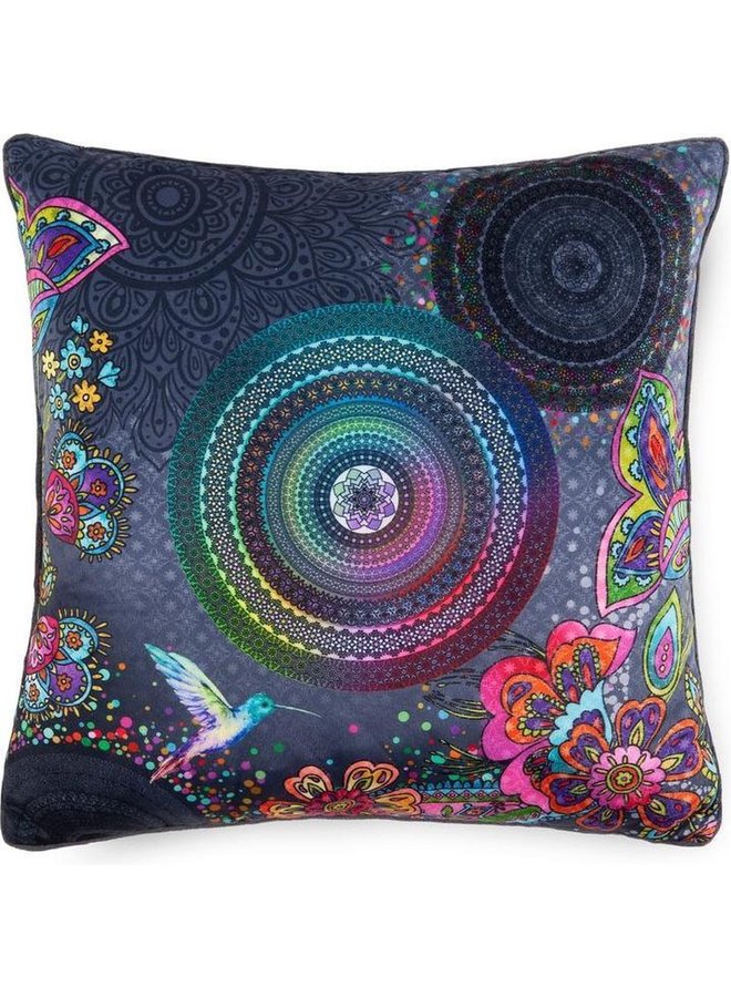 HIP Sierkussen Gevuld Iniga Grijs - 48x48- Velvet