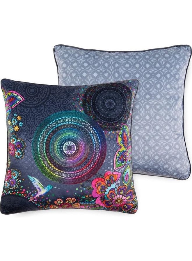 HIP Sierkussen Gevuld Iniga Grijs - 48x48- Velvet