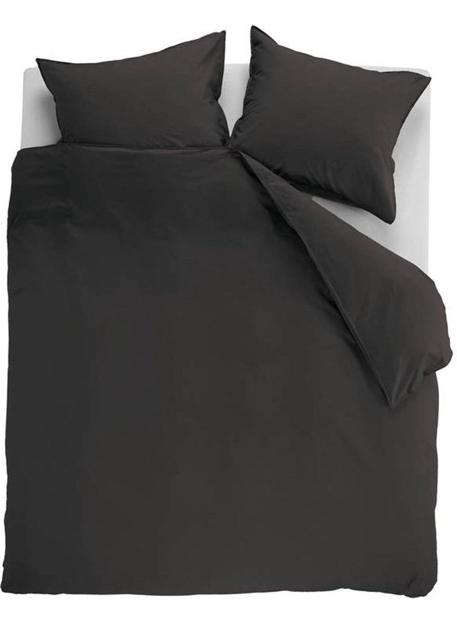 Dekbedovertrek Uni Antraciet - Katoen