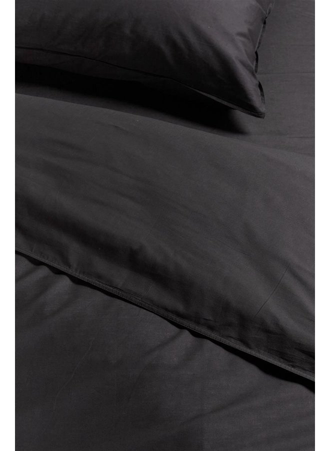 Ambiante Dekbedovertrek Uni Antraciet - Katoen