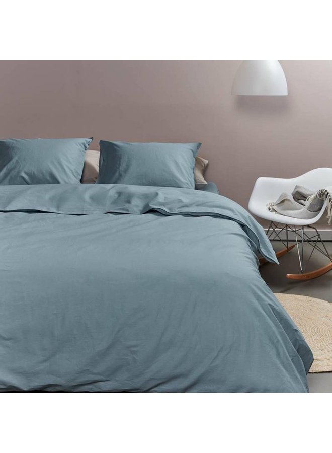Ambiante Dekbedovertrek Uni Blauw - Katoen