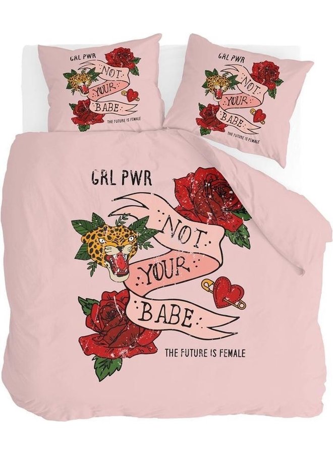 Dekbedovertrek Not Your Babe Roze - Katoen PL3