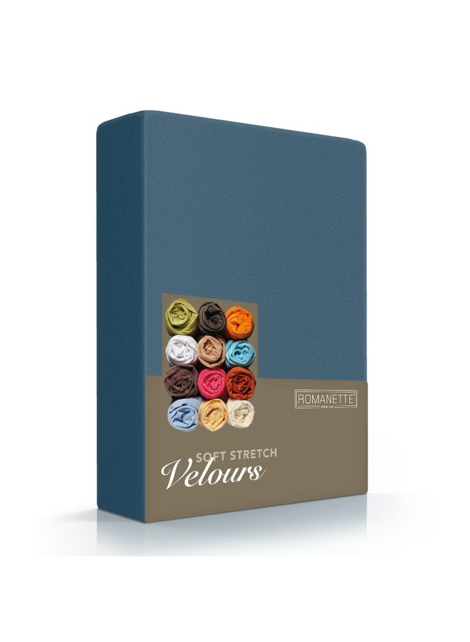 Hoeslaken Teal - Velours