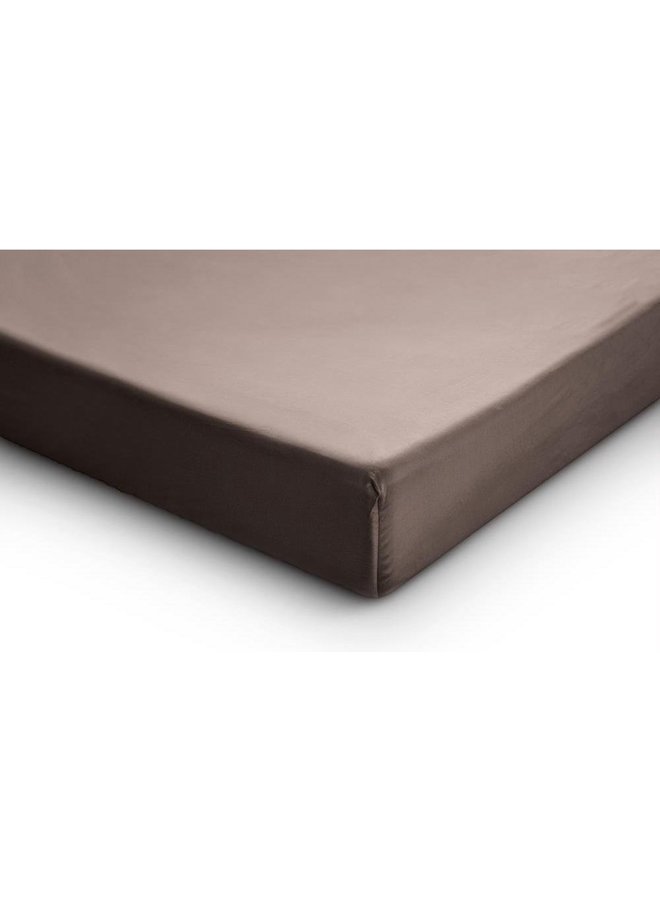 Primaviera Deluxe Hoeslaken Taupe - Katoensatijn