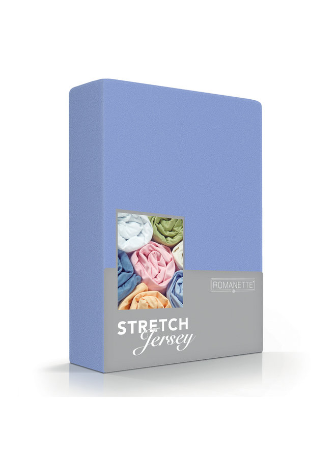 Romanette Hoeslaken Lavendel Blauw - Jersey