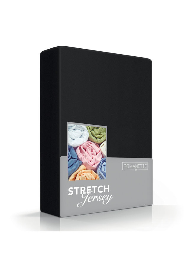 Hoeslaken Zwart - Jersey