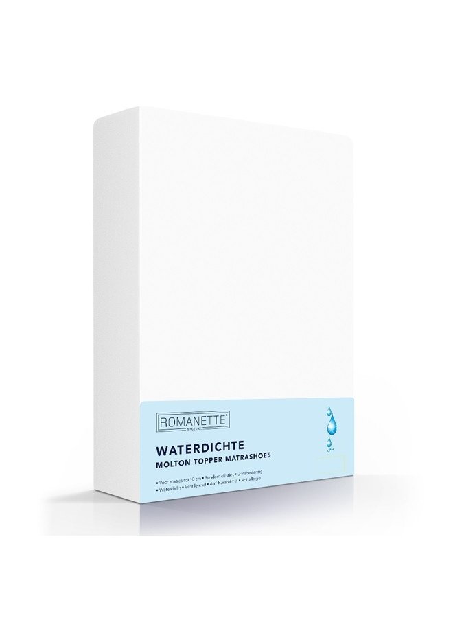 Romanette Molton Topper Waterdicht PU - Katoen