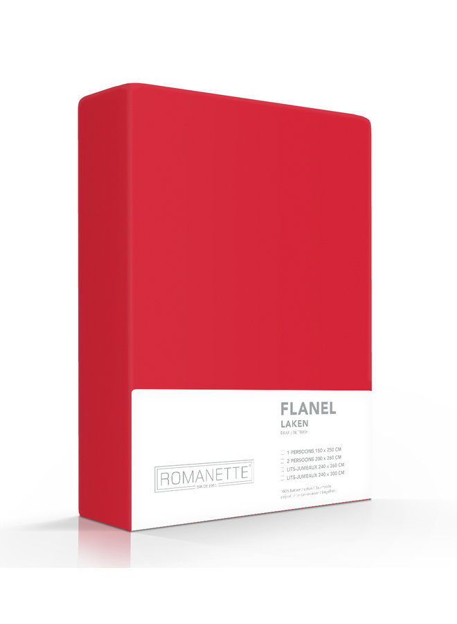 Romanette Laken Rood - Flanel