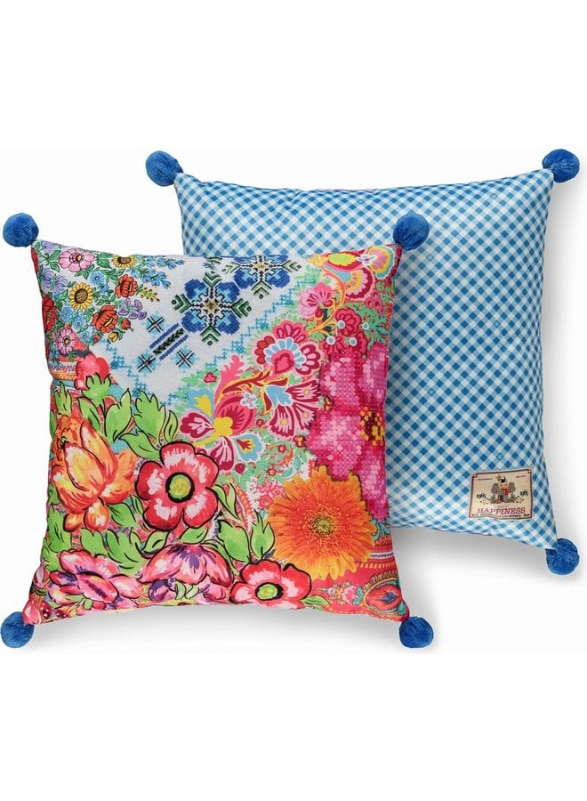 Happiness Sierkussen Gevuld Zaira Multi - 50x50 - Velvet
