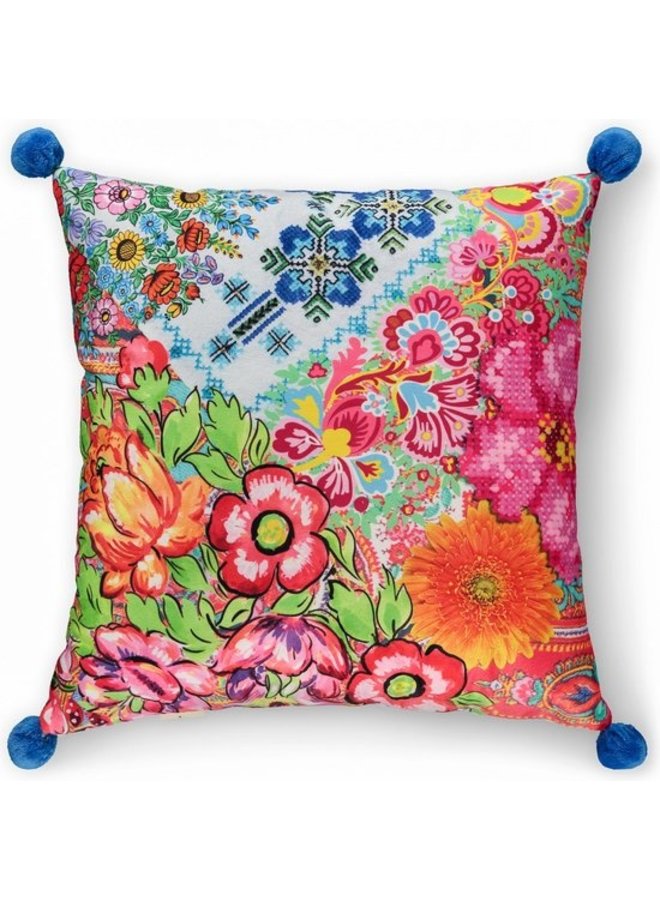 Sierkussen Gevuld Zaira Multi - 50x50 - Velvet