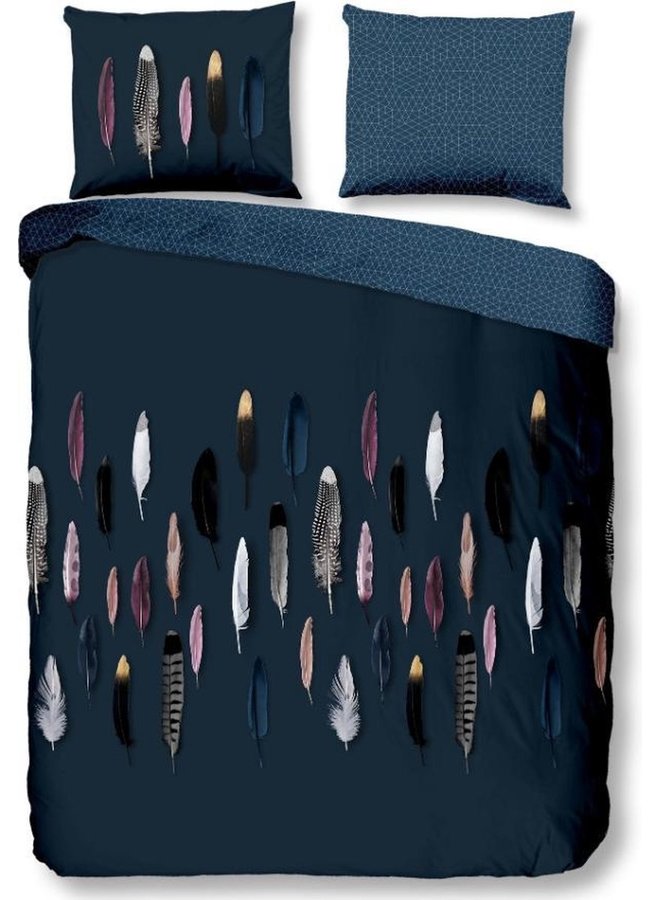 Dekbedovertrek Feathers Blauw - Katoen PL1