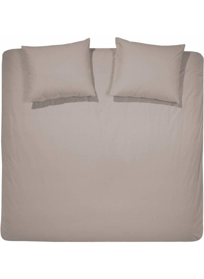 Percale Katoen Dekbedovertrek Taupe
