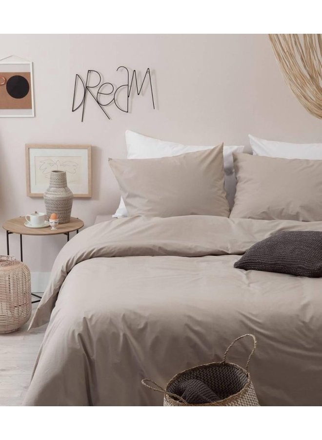 Cinderella Dekbedovertrek Weekend Taupe - Percale Katoen
