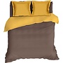 Romanette Dekbedovertrek Comtesse Uni Bruin/Oker- Flanel