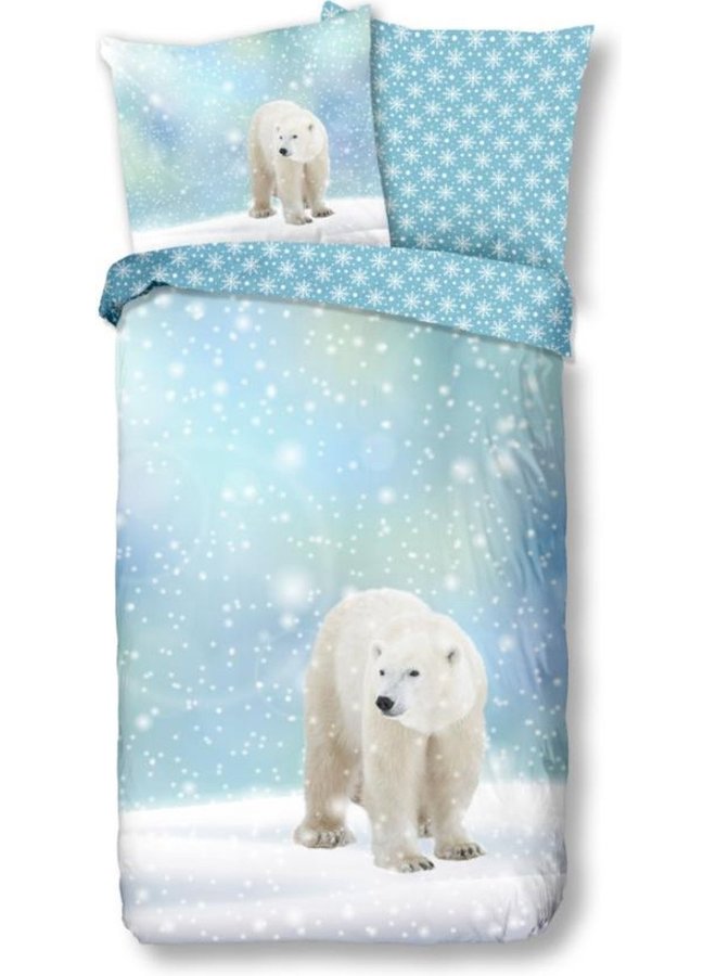 Good Morning Dekbedovertrek Kids Icebear Blauw - Flanel