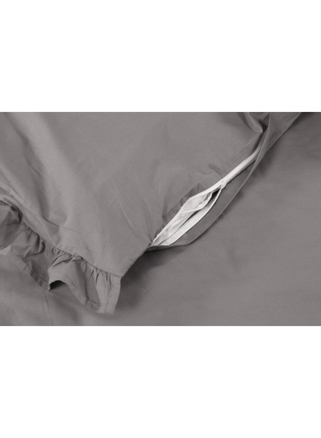 Papillon Dekbedovertrek Deauville Grijs - Percale Katoen