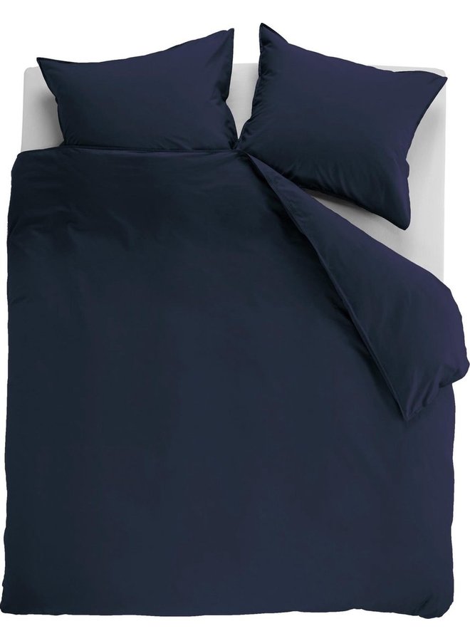 Ambiante Dekbedovertrek Uni Navy Blauw - Katoen