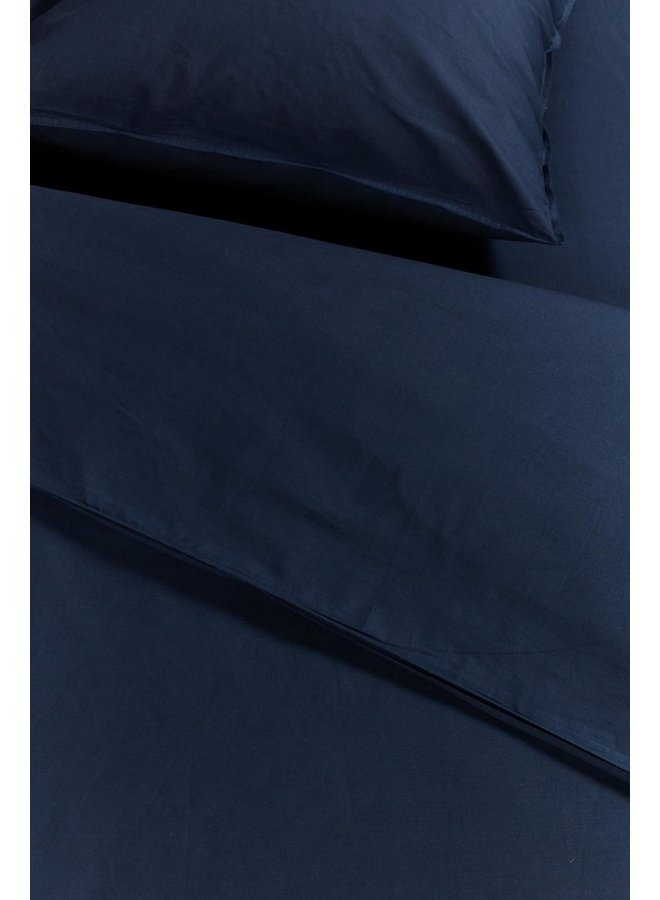 Ambiante Dekbedovertrek Uni Navy Blauw - Katoen