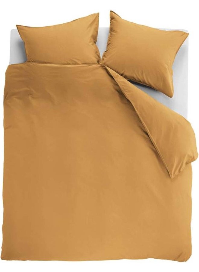 Ambiante Dekbedovertrek Uni Oker Geel - Katoen