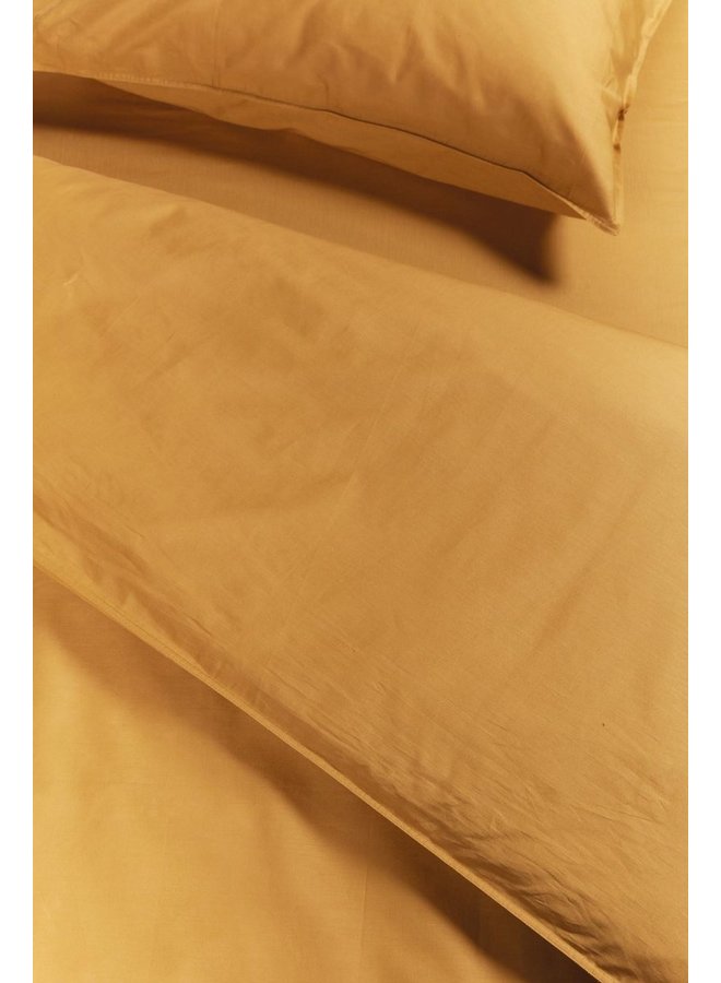 Ambiante Dekbedovertrek Uni Oker Geel - Katoen