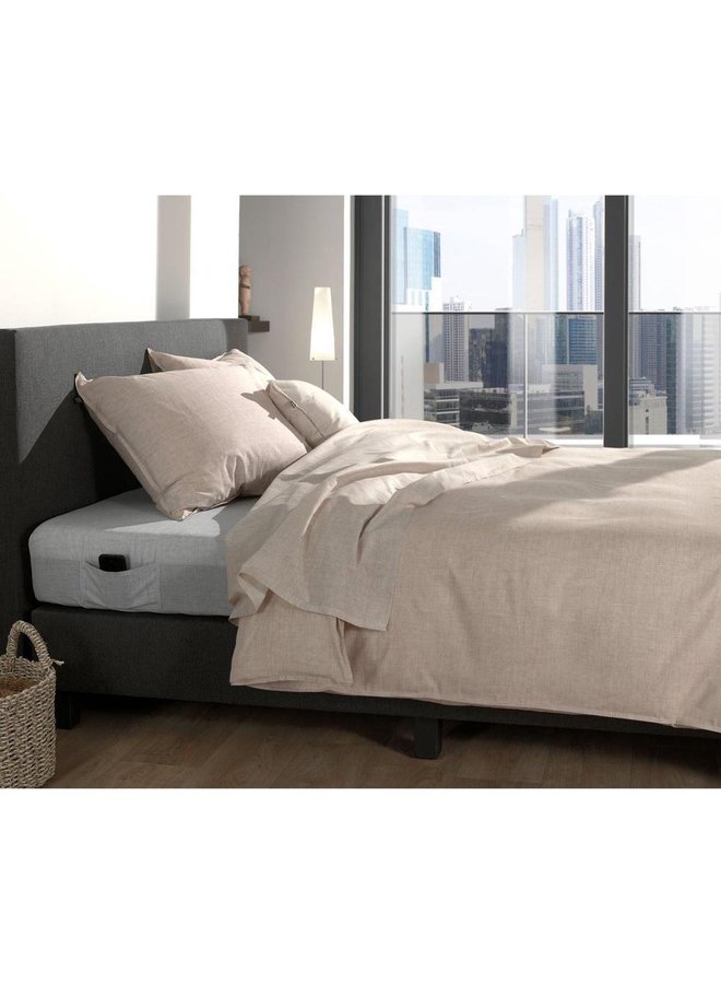 ZO! Home Dekbedovertrek Lino Zand - Katoen