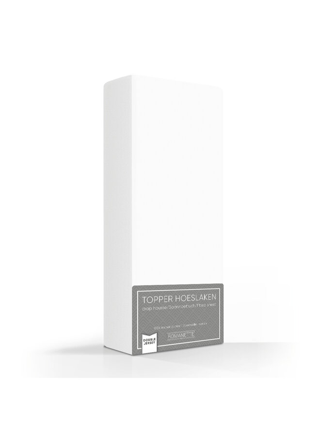 Hoeslaken Topper Wit - Dubbel Jersey