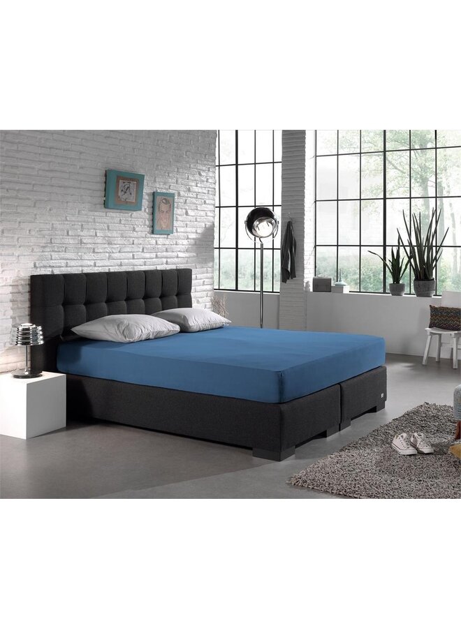 Hoeslaken Blauw - Dubbel Jersey