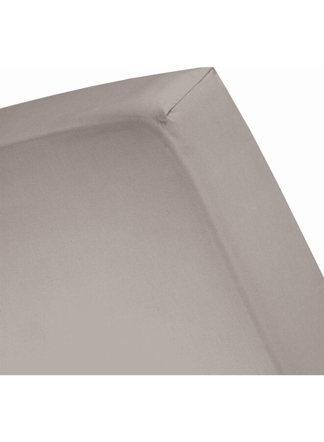 Cinderella Hoeslaken Splittopper Taupe - Katoensatijn