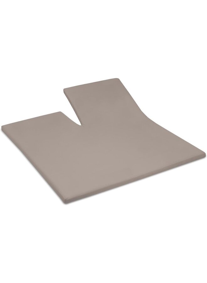 Flanel Splittopper Hoeslaken Taupe
