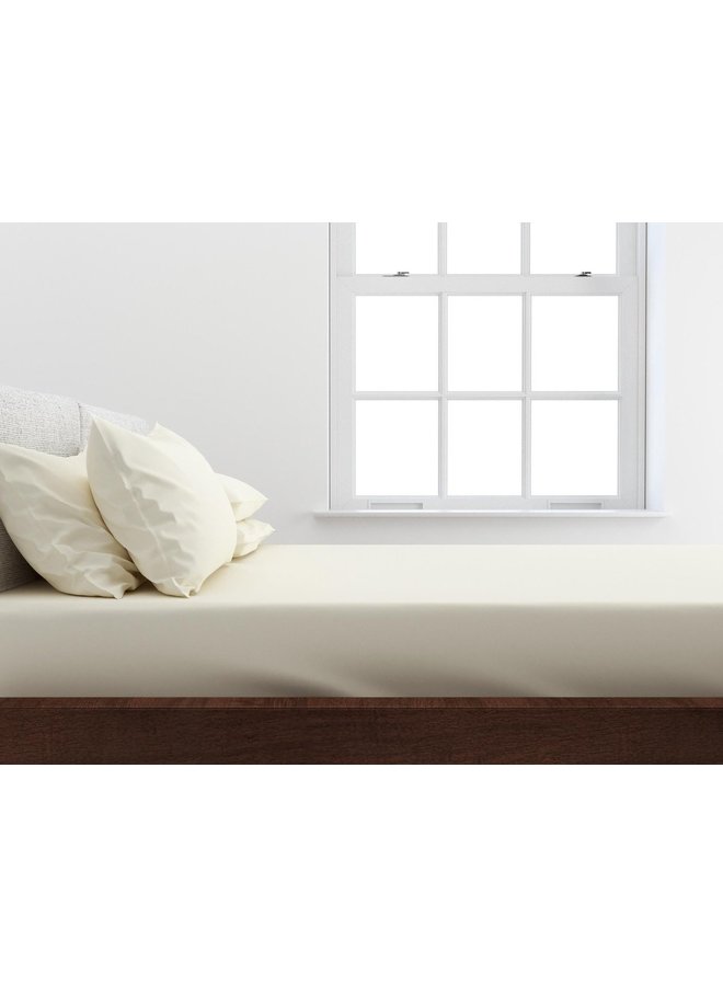 ZO! Home Hoeslaken Creme - Katoensatijn