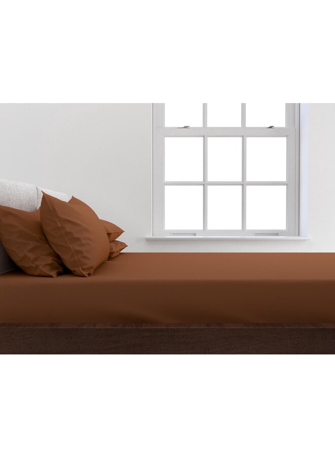 Satinado Hoeslaken Oranje - Katoensatijn