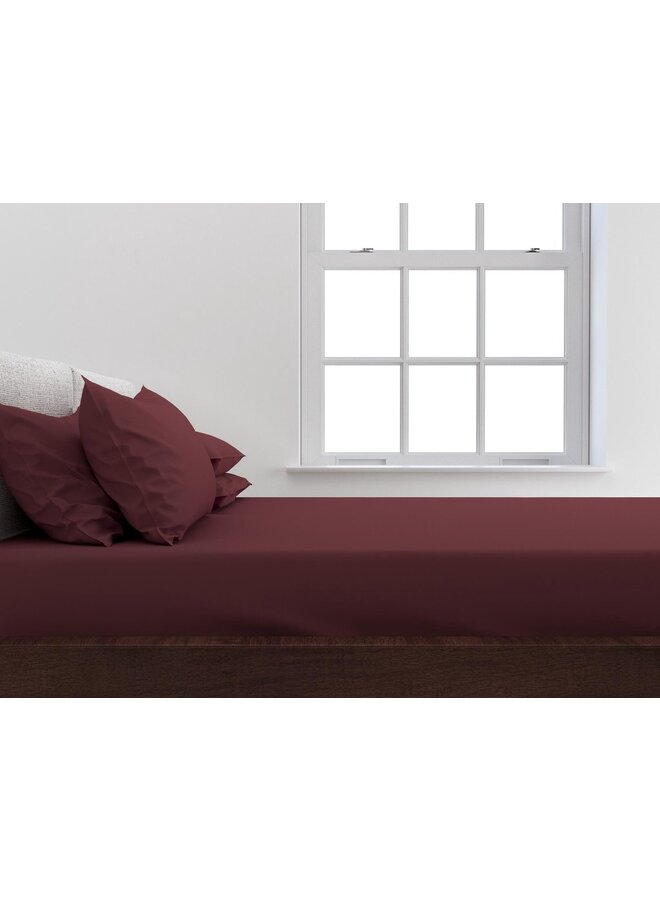 ZO! Home Hoeslaken Rood - Katoensatijn