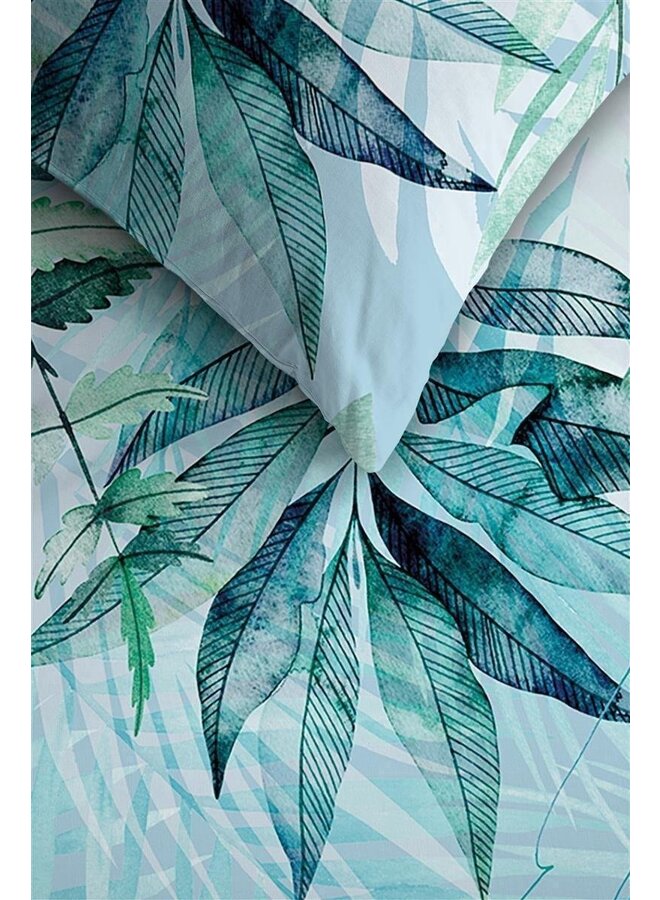 Ambiante Dekbedovertrek Beleaf Me Blauw - Katoensatijn