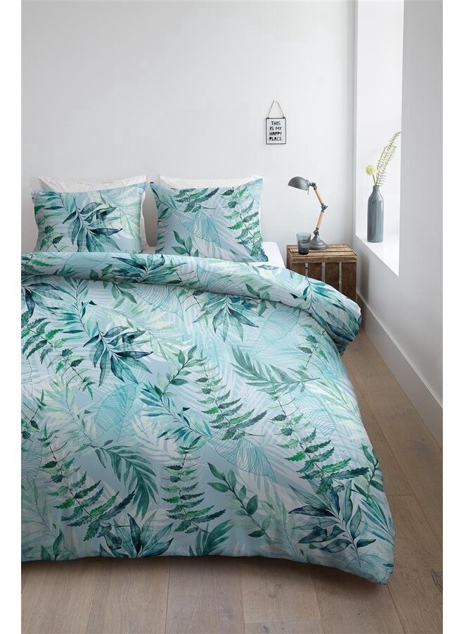 Ambiante Dekbedovertrek Beleaf Me Blauw - Katoensatijn