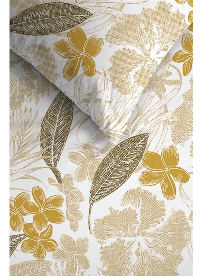 Ambiante Dekbedovertrek Gina Okergeel - Katoen