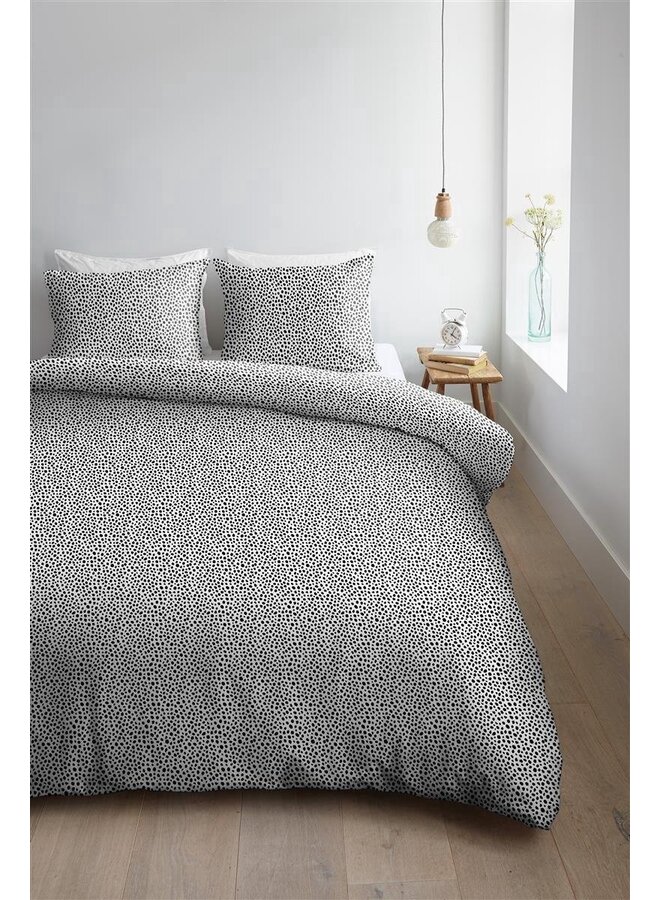 Ambiante Dekbedovertrek Harley Zwart/Wit - Katoensatijn