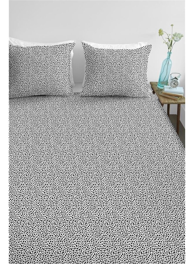 Ambiante Dekbedovertrek Harley Zwart/Wit - Katoensatijn