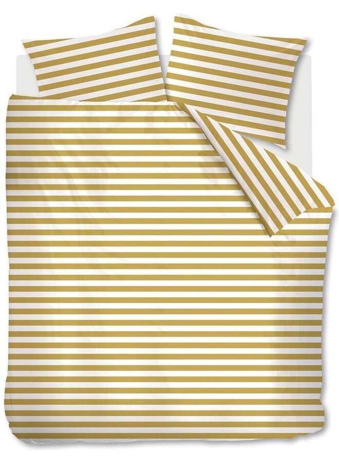 Dekbedovertrek Orsin Geel - Katoensatijn PL3